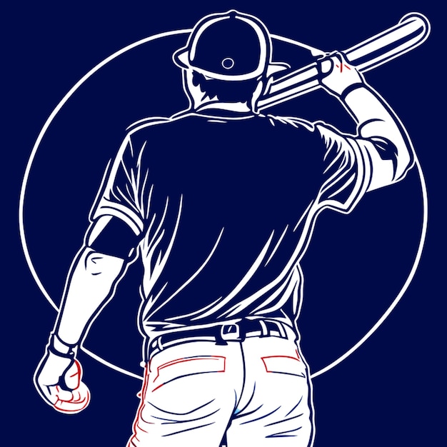 baseball player back shot whether he is in the pose in the uploaded image shirt design my