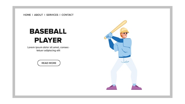 Baseball player vector