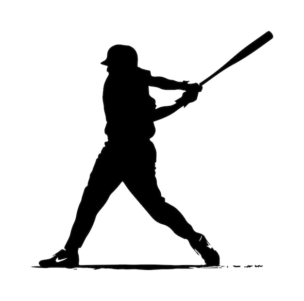 Baseball Players Silhouettes vector illustration