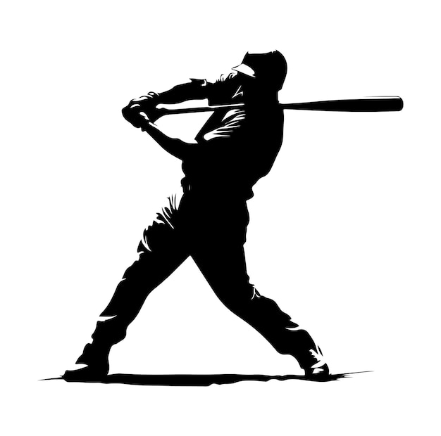 Baseball Players Silhouettes vector illustration