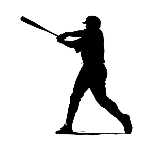 Baseball Players Silhouettes vector illustration