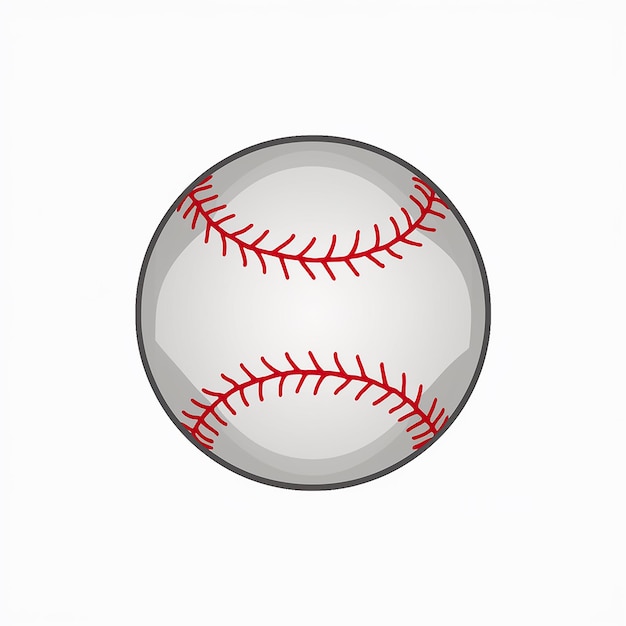 A baseball prominently displayed against a white background