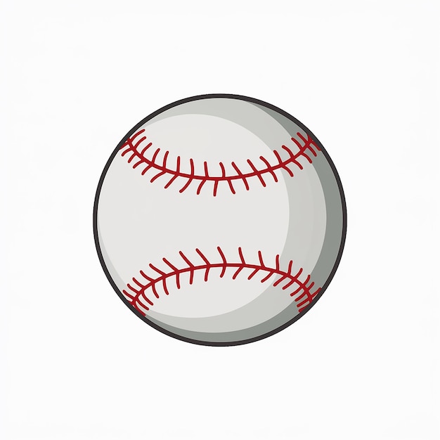 A baseball prominently displayed against a white background