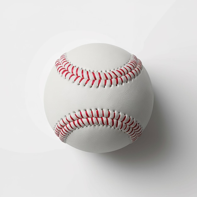 Vector a baseball prominently displayed against a white background