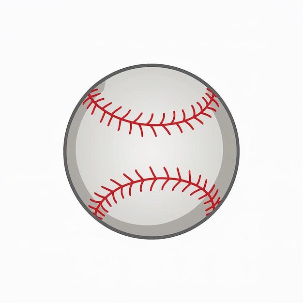 A baseball prominently displayed against a white background