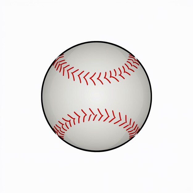 A baseball prominently displayed against a white background