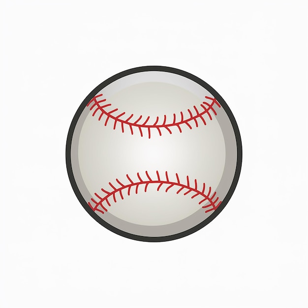 A baseball prominently displayed against a white background