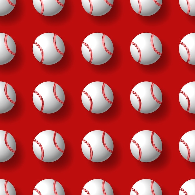 Baseball Seamless pattern tennis ball tile background wallpaper scarf isolated