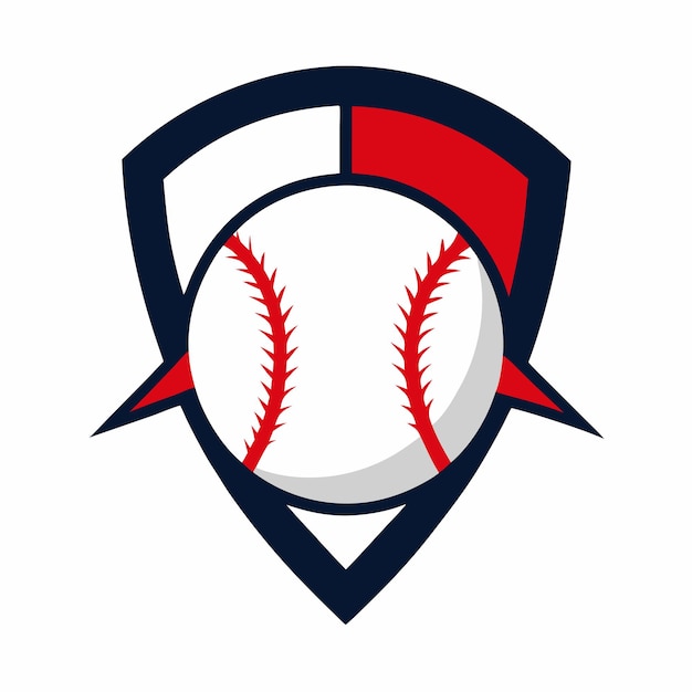 baseball sport logo vector on white background