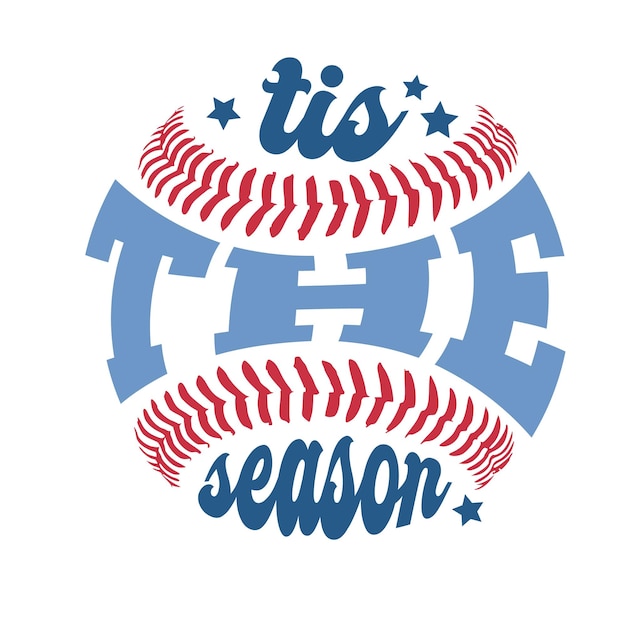 Vector baseball svg typography vector design