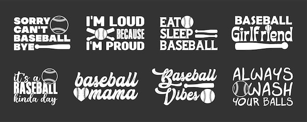 Baseball T shirt Design Bundle Baseball shirt Vector Baseball T shirt design Collection