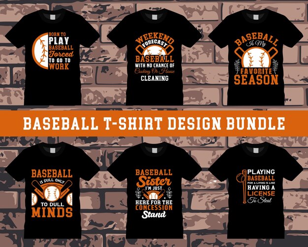 Vector baseball t shirt design bundles