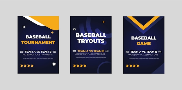 Baseball tournament flyer template