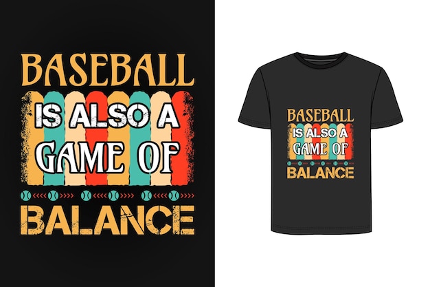 Baseball typography vintage t shirt design Premium Vector