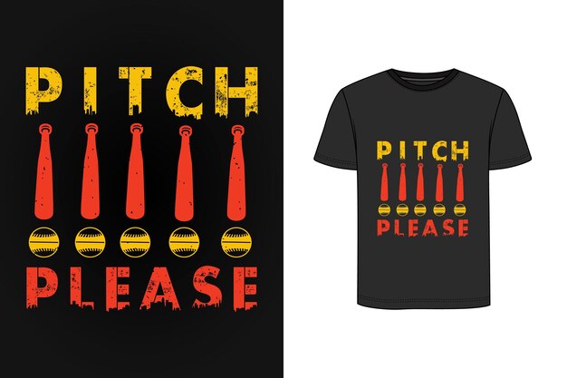 Baseball typography vintage t shirt design Premium Vector