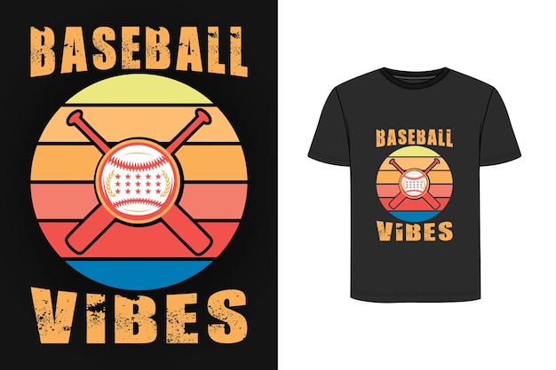 Baseball typography vintage t shirt design Premium Vector