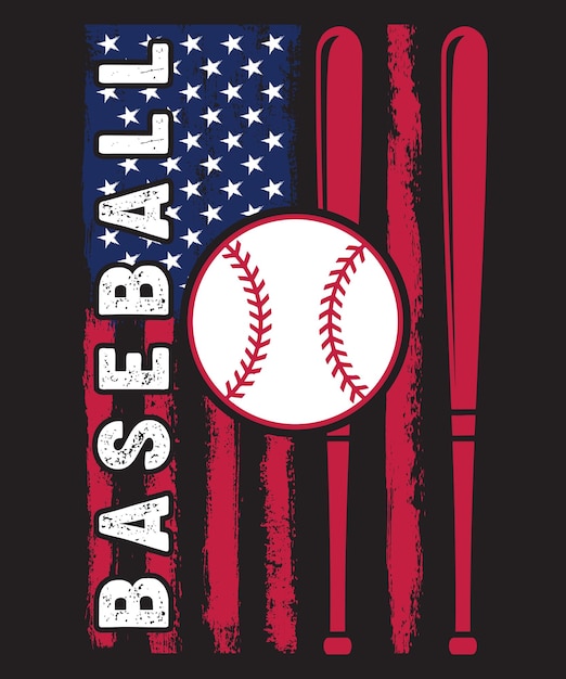 BASEBALL USA FLAG DESIGN