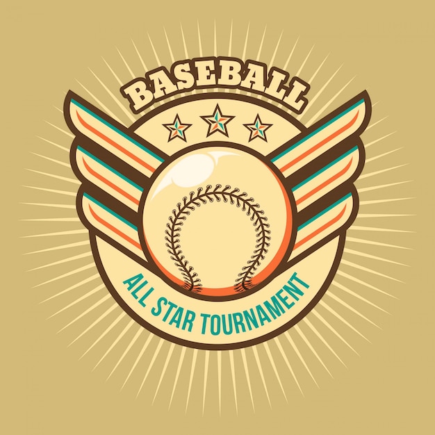 Baseball Vintage badge logo