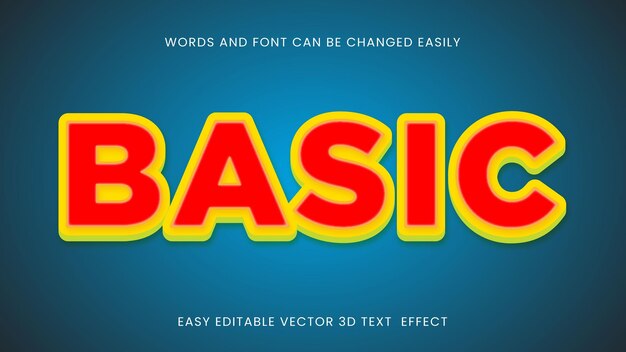 Basic 3d text style design