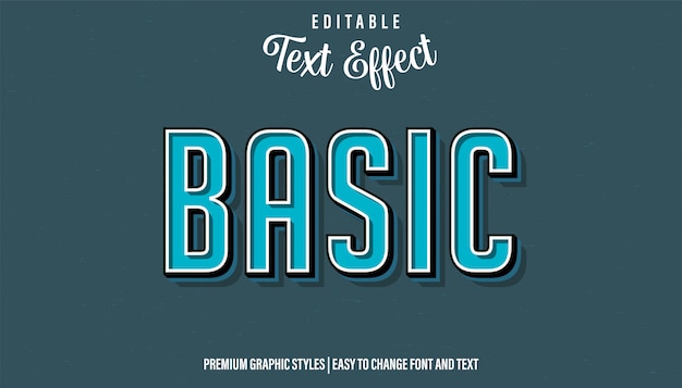 Basic Retro Vintage Style Editable Text Effect