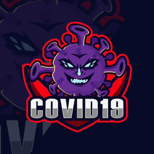 Basic RGB Corona virus esport mascot logo design ilustration vector