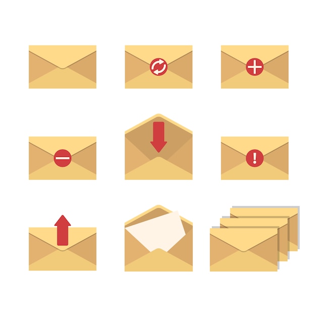 Basic set of envelopes