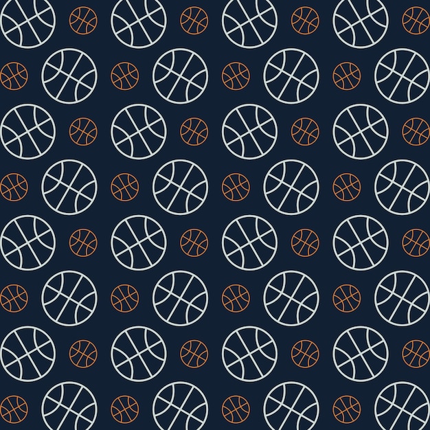 Vector basket ball colorful repeating trendy pattern vector illustration background