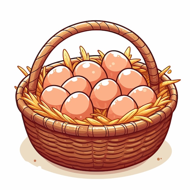 Vector a basket of eggs