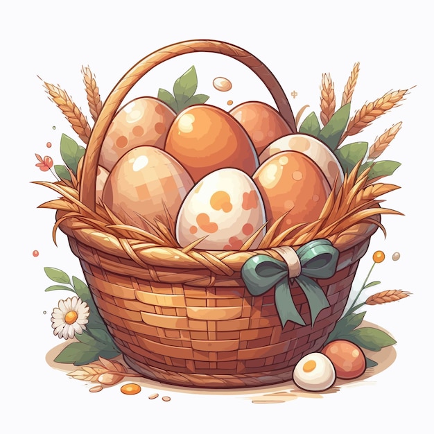 a basket of eggs