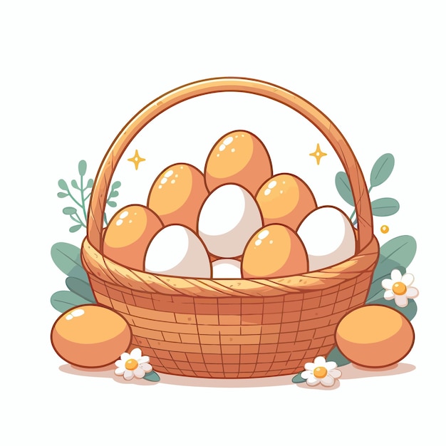 a basket of eggs