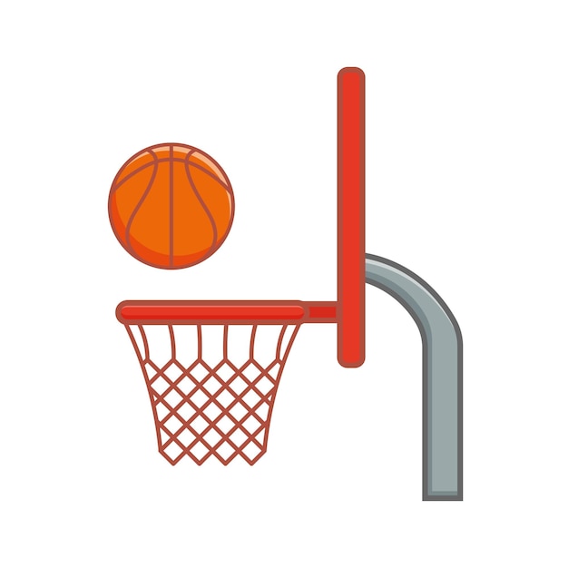 Basket ring cartoon side view vector illustration