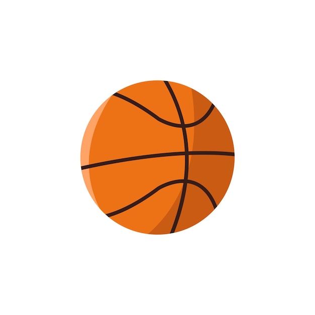 Basketball ball icon in flat color style Vector illustration