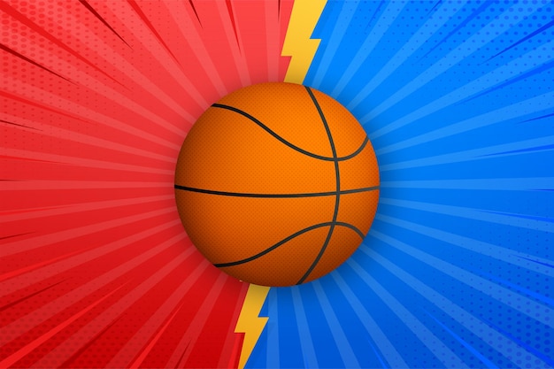 Basketball ball. Vector illustration isolated on white background.