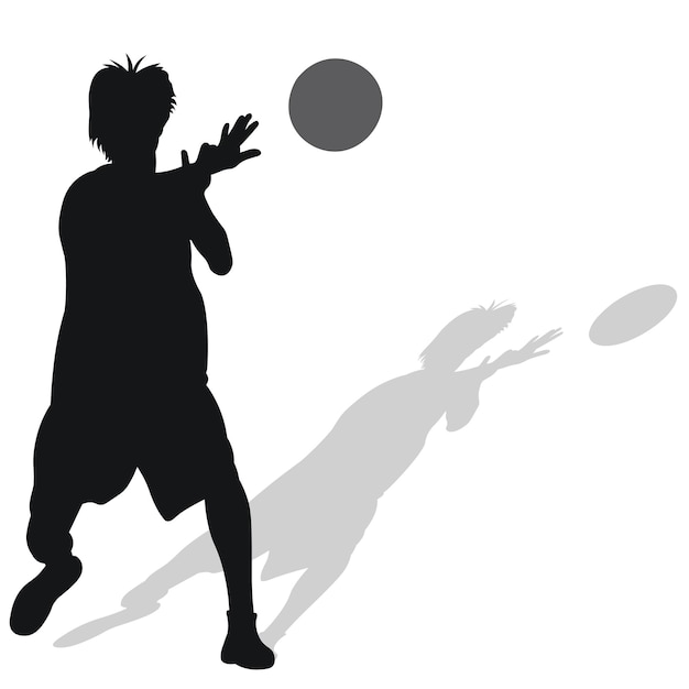 Basketball black silhouette of an athlete basketball player with a ball