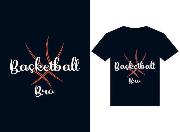 Basketball Bro illustrations for print-ready T-Shirts design