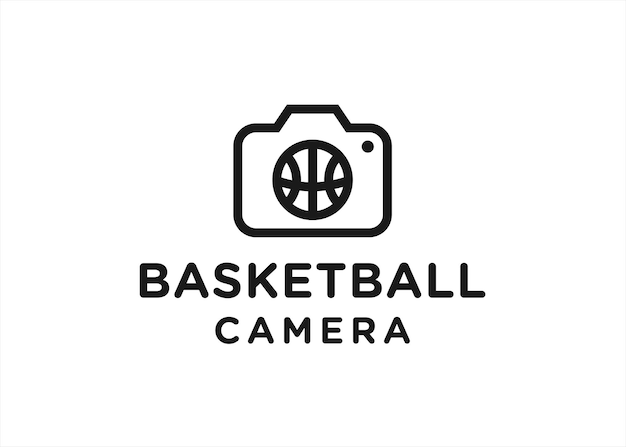 basketball camera logo design vector illustration