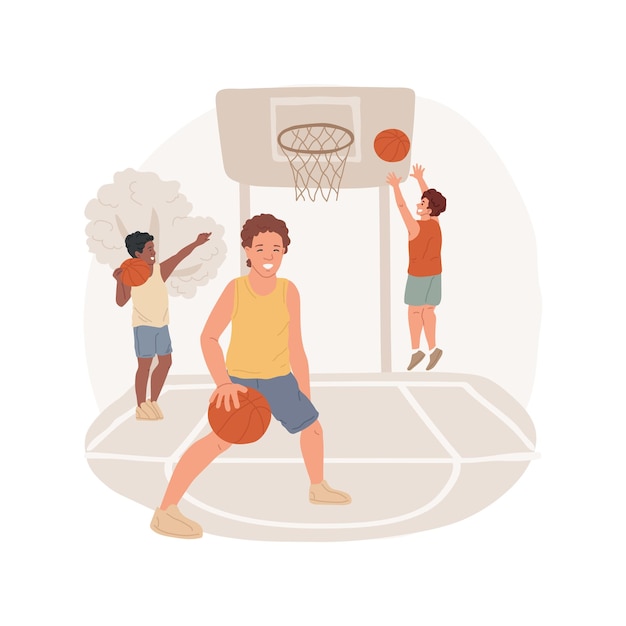 Basketball camp isolated cartoon vector illustration