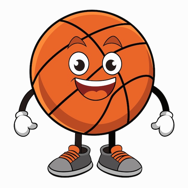 Vector basketball cartoon clip art vector illustration design