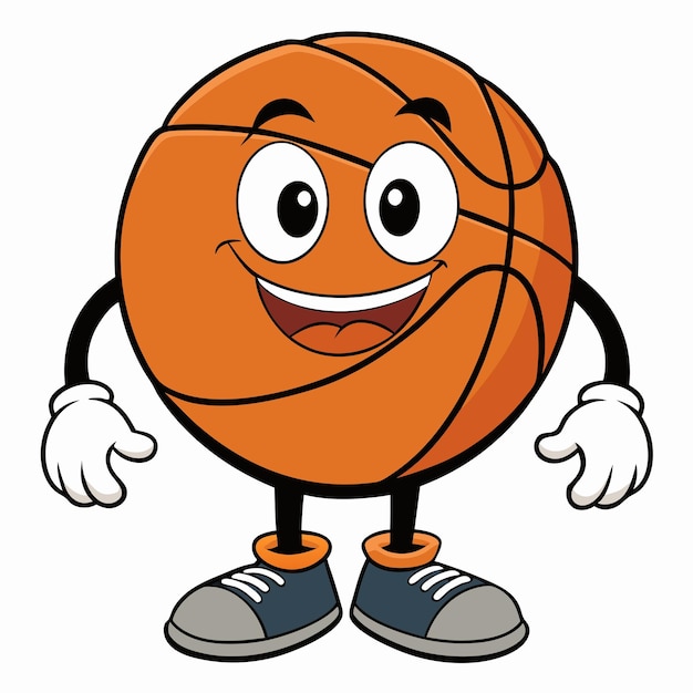 Vector basketball cartoon clip art vector illustration design