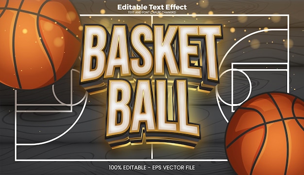 Basketball Champ editable text effect in modern trend style