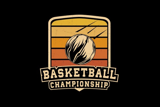 Basketball championship silhouette design