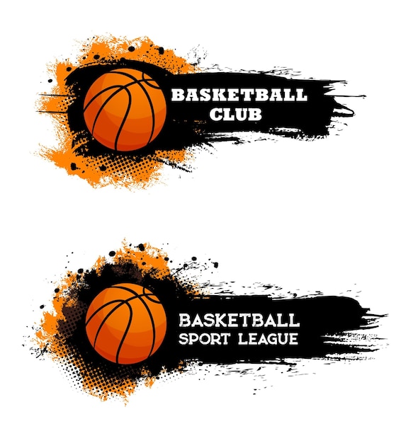 Basketball club ball game sport league banners