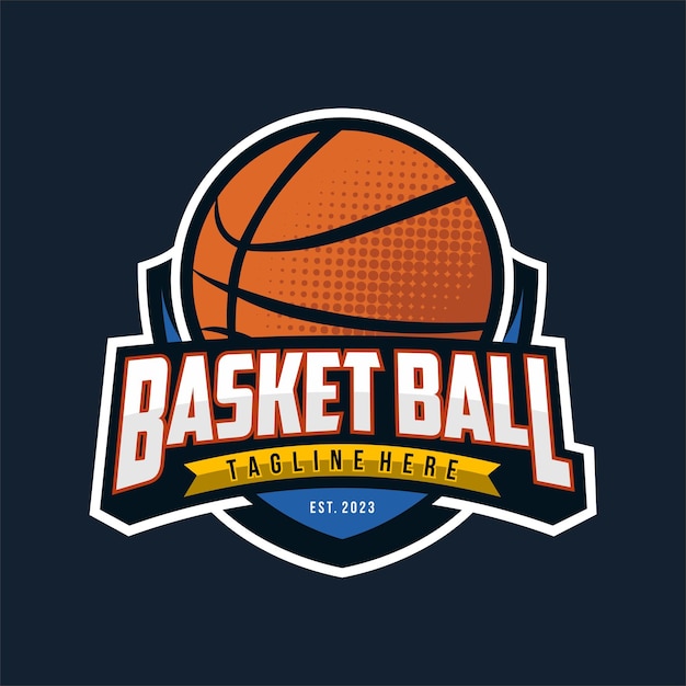 Basketball club logo Basketball club emblem design template