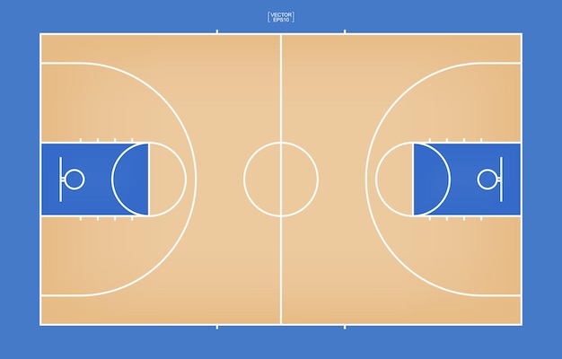 Basketball court background. Basketball field. Vector illustration.