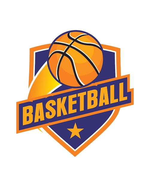 Basketball Emblem Logo Template