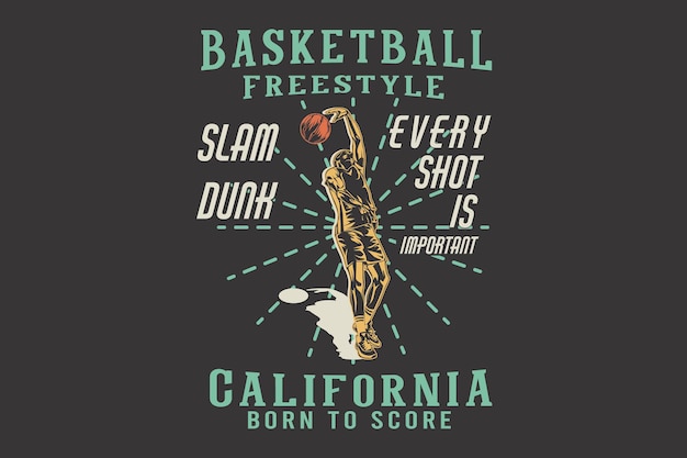 Basketball freestyle silhouette design