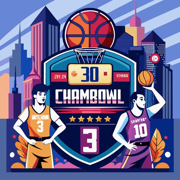 a basketball game with the word champion on it