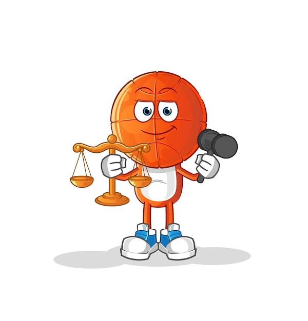 Basketball head cartoon lawyer cartoon cartoon mascot vector