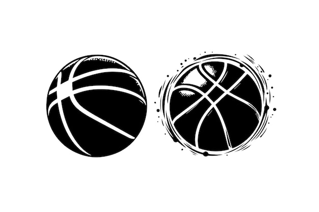 Vector basketball icon vector silhouette illustration artwork