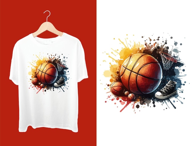 Basketball illustration typography perfect for t shirt design